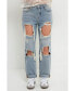 ფოტო #2 პროდუქტის Women's Distressed Denim Jeans