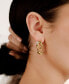 ფოტო #3 პროდუქტის 18k Gold Plated Winding Crystal Earrings