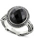 ფოტო #1 პროდუქტის Onyx (8-2/3 ct. t.w.) & Black Spinel Ring in Sterling Silver