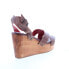 Фото #8 товара Bed Stu Grettell F376013 Womens Brown Leather Slip On Wedges Sandals Shoes