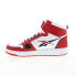Фото #9 товара Reebok Resonator Mid Mens Red Leather Lace Up Lifestyle Sneakers Shoes