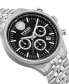 ფოტო #3 პროდუქტის Men's Chronograph Date Quartz Colonne Silver-Tone Stainless Steel Bracelet 44mm