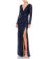 ფოტო #7 პროდუქტის Women's Ieena Sequined Long Sleeve Gown