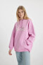 Фото #4 товара Coool Barbie Oversize Fit Sırt Baskılı Kapüşonlu Kalın Sweatshirt B3027ax23wn