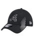 ფოტო #1 პროდუქტის Men's Black Atlanta Braves Active Dash Mark 39THIRTY Flex Hat