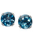 ფოტო #1 პროდუქტის 14k White Gold Earrings, London Blue Topaz Stud Earrings (4-1/2 ct. t.w.)