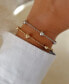 ფოტო #3 პროდუქტის Gold-Tone Stainless Steel Metallic Orb Station Link Bracelet