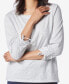 Фото #4 товара Women's 3/4 Sleeve T-shirt with Cinched Sleeve