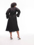 Фото #5 товара Topshop Curve gathered sleeve ruched midi dress in black