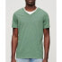 SUPERDRY Slub short sleeve v neck T-shirt Drius Green, XL - фото #2