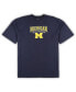 Фото #2 товара Men's Navy, Maize Michigan Wolverines Big and Tall 2-Pack T-shirt and Flannel Pants Set