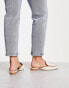 Фото #4 товара ASOS DESIGN Wide Fit Main-Street flat mules in natural fabrication