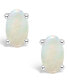 Opal (1/3 ct.t.w) Stud Earrings in 14K White Gold or 14K Yellow Gold