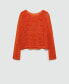 Фото #5 товара Women's Openwork Knit Sweater