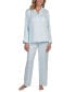 Фото #2 товара Petite 2-Pc. Notched-Collar Pajamas Set