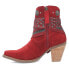 Dingo Bandida Round Toe Cowboy Booties Womens Red Casual Boots DI184-600 9 - фото #3