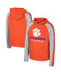 ფოტო #1 პროდუქტის Big Boys Orange Clemson Tigers Ned Raglan Long Sleeve Hooded T-shirt