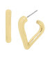 Gold-Tone Heart Hoop Earrings