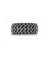 ფოტო #1 პროდუქტის Fast Track Design Tire Tread Rhodium Plated Sterling Silver Black Diamond Ring