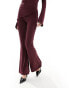 Фото #4 товара ASOS DESIGN slinky trouser co ord in wine