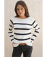 ფოტო #3 პროდუქტის Women's Cotton Sloane Crewneck Pullover Sweater