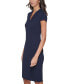 ფოტო #3 პროდუქტის Women's V-Neck Cap Sleeve Sheath Dress