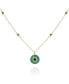 ფოტო #1 პროდუქტის Clear Glass Stone Pendant Charm Necklace