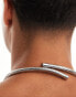 ASOS DESIGN wrap around snake chain choker in silver tone