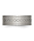 ფოტო #2 პროდუქტის Titanium Brushed Cross Design Flat Wedding Band Ring