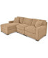 Фото #8 товара Radley 3-Piece Fabric Chaise Sectional Sofa, Created for Macy's