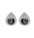 Серьги Laundry By Shelli Segal Hoop Luxe. silver, clear, black - фото #1