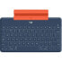 Фото #2 товара Kabellose Tastatur LOGITECH Keys-To-Go AZERTY Bluetooth 180 g Blau
