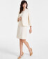 Women's Jacquard Collarless Open Blazer