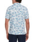 Men's Short Sleeve Button-Front Floral Print Viscose Shirt