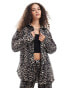 ONLY oversized overshirt co-ord in leopard print XL - EU 42 - фото #1