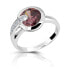 Charming silver ring with zircons M11060