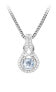 Elegant silver pendant with topaz PG000114