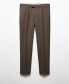 ფოტო #2 პროდუქტის Men's Pleat Detail Wool Pants