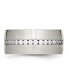 Фото #2 товара Stainless Steel Brushed and Polished with CZ 10mm Band Ring