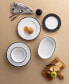 Фото #19 товара Rill 4 Piece Dinner Plate Set, Service for 4