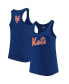 Фото #2 товара Women's Royal New York Mets Plus Size Swing for the Fences Racerback Tank Top
