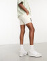 Фото #6 товара ASOS DESIGN slim shorter length denim cargo shorts with patch in ecru