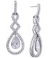Фото #1 товара Cubic Zirconia Orbital Drop Earrings in Sterling Silver, Created for Macy's
