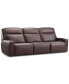 Фото #1 товара Dextan Leather 3-Pc. Sofa with 2 Power Recliners, Created for Macy's