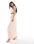 Фото #2 товара Kaiia crossed waist split front maxi skirt co-ord in baby pink