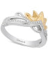 ფოტო #3 პროდუქტის Diamond Tiana Ring (1/10 ct. t.w.) in Sterling Silver & 10k Gold