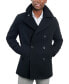 Фото #7 товара Men's Double-Breasted Wool Blend Peacoat