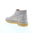 Фото #11 товара Clarks Desert Boot 26156289 Mens Gray Leather Lace Up Chukkas Boots