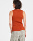 Фото #2 товара Women's Ribbed Crewneck Sweater Tank, Created for Macy's