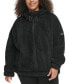 Фото #1 товара Plus Size Sherpa Oversized Hooded Jacket